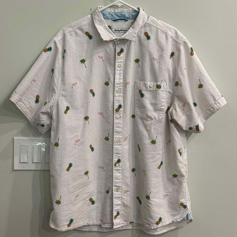 Tommy Bahama White Pineapple Print Shirt